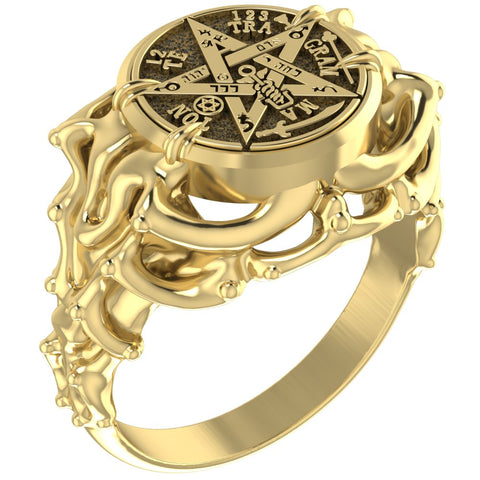 Seal of Solomon Tetragrammaton Ring Women Brass Jewelry Size 6-15 Br-428