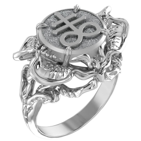 Leviathan Cross Signet Ring Women Jewelry 925 Sterling Silver R-430