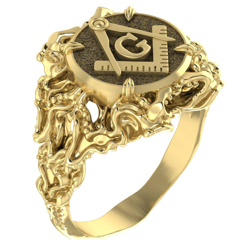 Freemason Symbol Masonic Ring Women Brass Jewelry Size 6-15 Br-431
