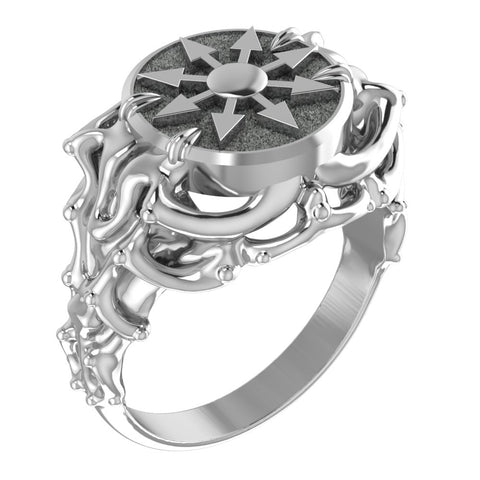 Chaos Magic Star Ring Women Jewelry 925 Sterling Silver R-433