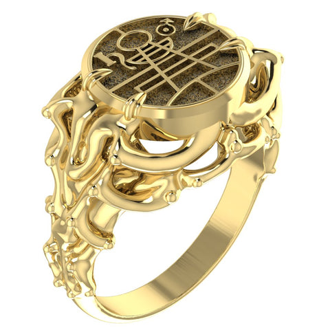 Key of Solomon Ring Women Brass Jewelry Size 6-15 Br-435