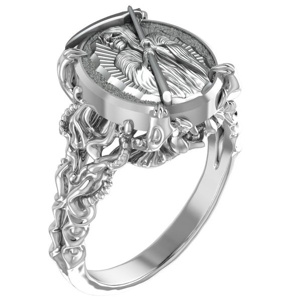 Santa Muerte Ring Women Our Lady of the Holy Death Jewelry 925 Sterling Silver Size 5-15 R-439
