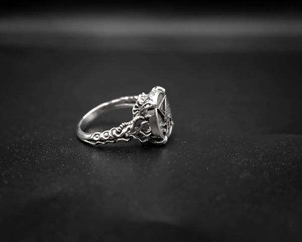 Sigil of Lucifer Ring Women Satanic Seal of Satan Jewelry 925 Sterling Silver Size 5-15 R-440