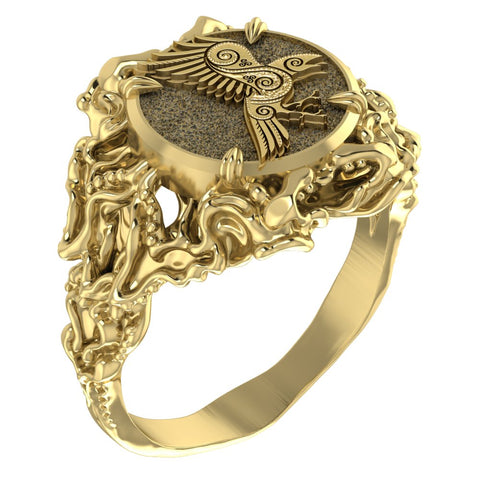 Raven Ring Women Brass Jewelry BR-441