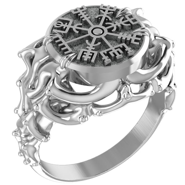 Viking Vegvísir Ring Women Jewelry 925 Sterling Silver R-442