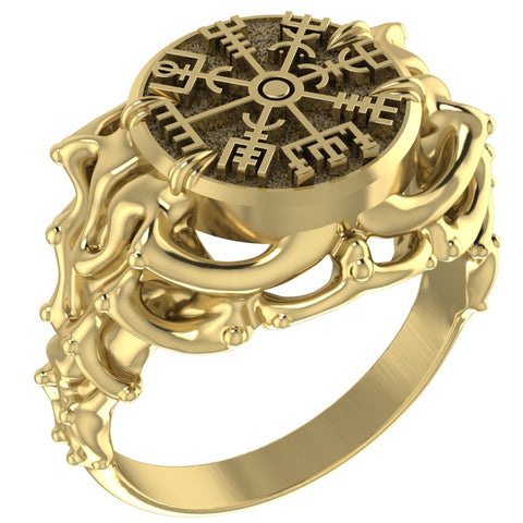 Viking Vegvísir Ring Women Brass Jewelry Size 6-15 Br-442