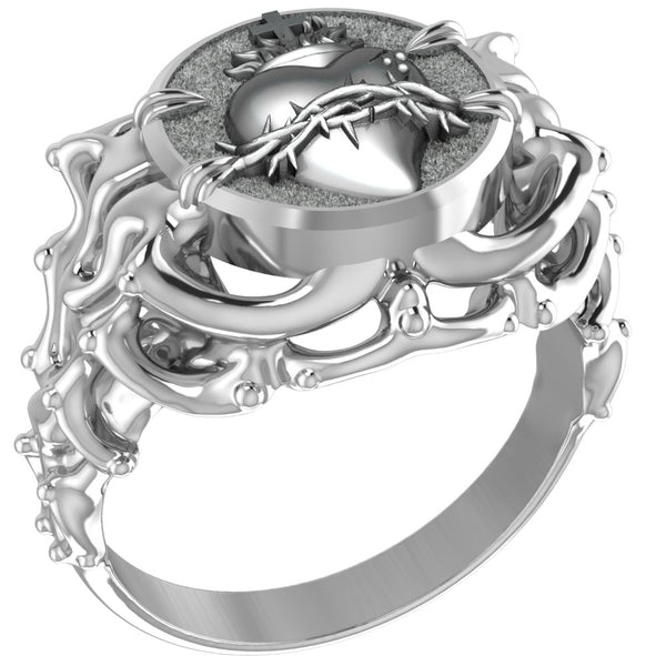 Sacred Heart Ring Women Jewelry 925 Sterling Silver R-448