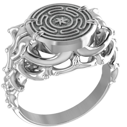Wheel of Hecate Ring Women Jewelry 925 Sterling Silver R-449