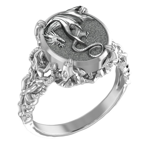 Dragon Ring Women Animal Fantasy Jewelry 925 Sterling Silver Size 5-15 R-451