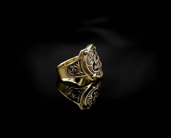 Triquetra Trinity Knot Ring for Men Ancient Viking Celtic Brass Jewelry Size 6-15 Br-404