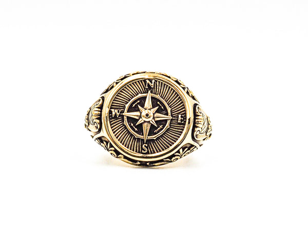 Compass Ring For Mens and Women Brass Jewelry Size 6-15