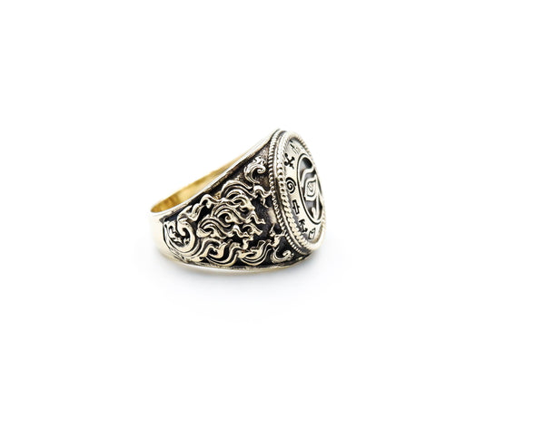 Eyes of Horus Ring for Men Women Ancient Egyptians Protection Brass Jewelry Size 6-15