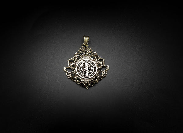 St Benedict Exorcism Pendant Demon Protection Ghost Hunter Brass Jewelry