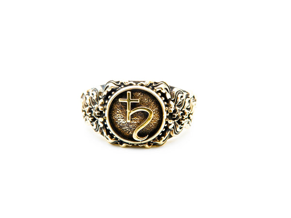 Saturn Ring Symbol of The Planet Brass Jewelry Size 6-15