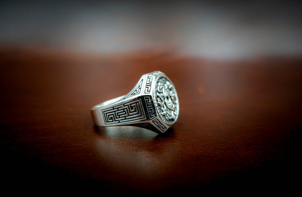 Medusa Snake Hair Ring Gorgon Mens Biker Gothic Jewelry 925 Sterling Silver Size 6-15
