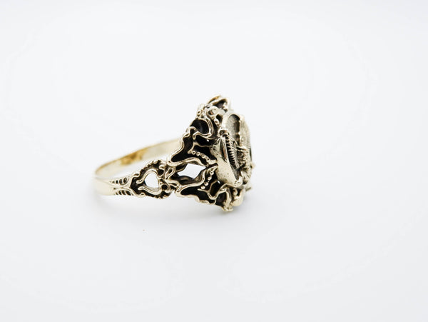 Owl Ring Women Brass Jewelry Size 6-15 Br-450
