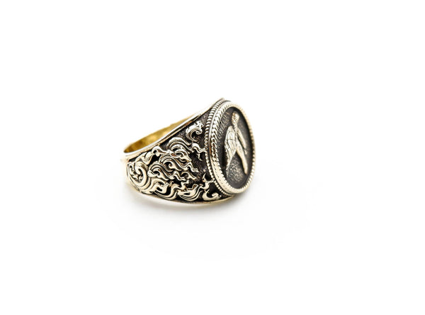 Sea Turtle Rings for Men Women Brass Jewelry Size 6-15