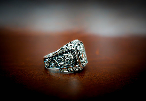 Greek Myth God Mercury Ring Ancient Greek God Jewelry 925 Sterling Silver Size 6-15