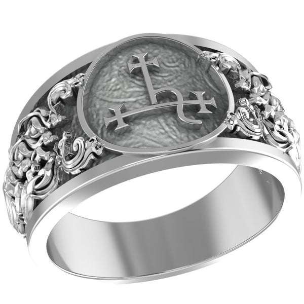 Sigil of Lilith Ring Lesser Key of Solomon Seal kabbalah Magic Jewelry 925 Sterling Silver Size 6-15 R-500