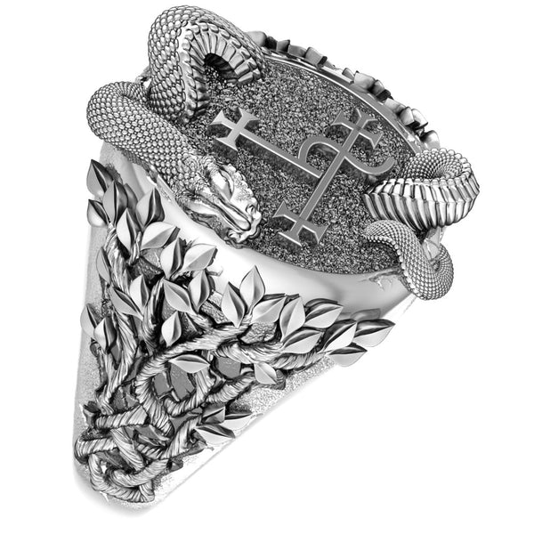 Sigil of Lilith with Snake Ring Solomon Seal kabbalah Magic Jewelry 925 Sterling Silver Size 6-15 R-516
