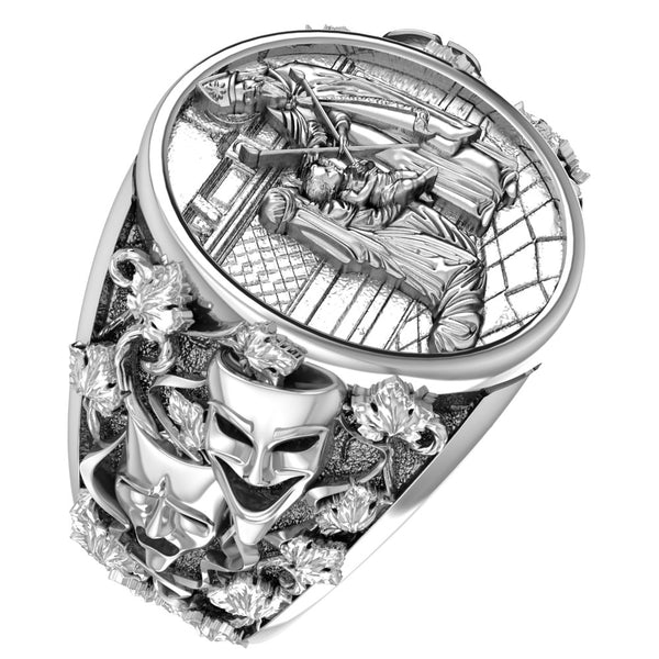 Saint Blaise Ring Protection Christian Catholic Jewelry 925 Sterling Silver R-537