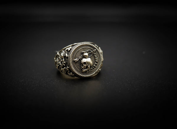 Sagittarius Zodiac Skull Ring Constellation Horoscope Gothic for Men Women Brass Jewelry Size 6-15 Br-349