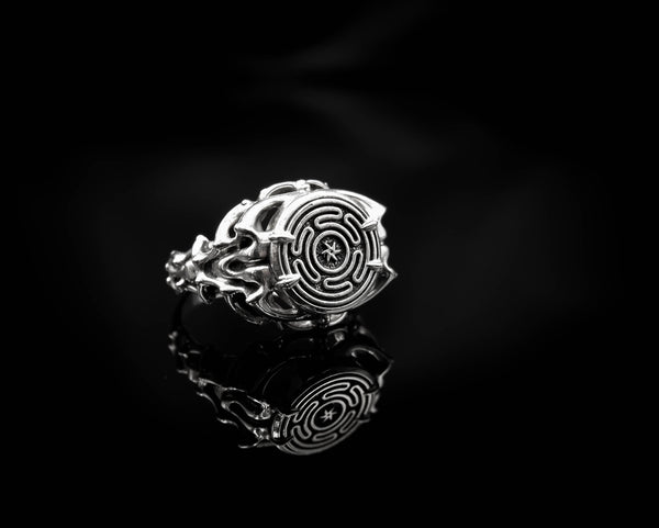 Wheel of Hecate Ring Women Jewelry 925 Sterling Silver R-449