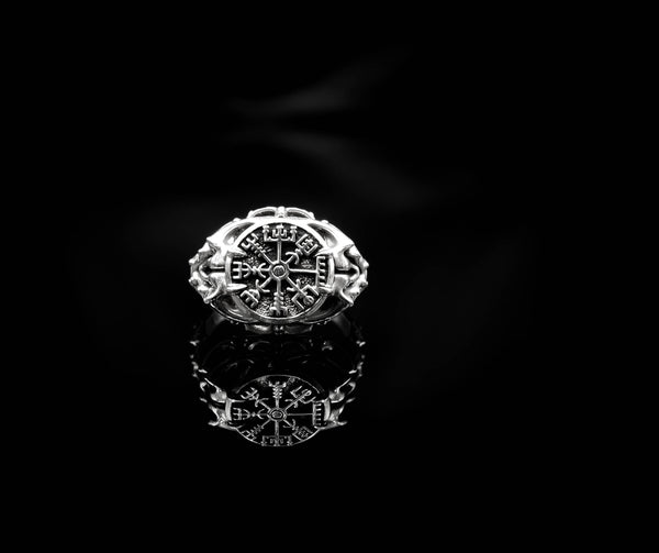 Viking Vegvísir Ring Women Jewelry 925 Sterling Silver R-442