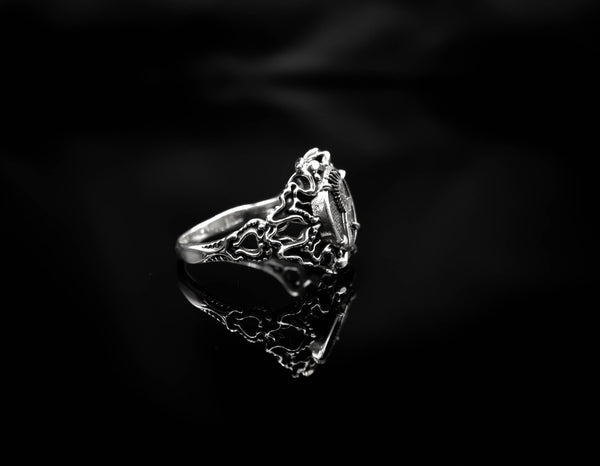 Raven Ring Women Jewelry 925 Sterling Silver R-441