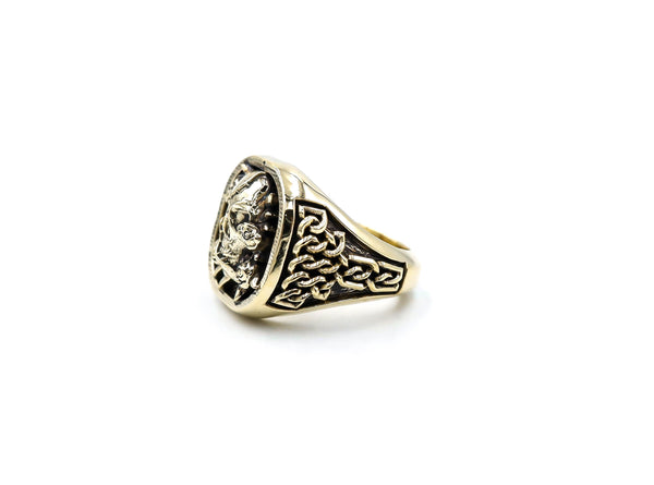 Rose Skull Ring Gothic Halloween Skulls for Men Women Brass Jewelry Size 6-15