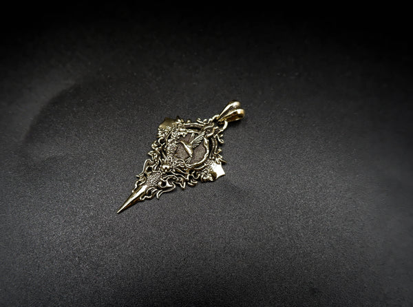 Hummingbird Pendant Animal Good Luck Gift Animal Brass Jewelry BR-457