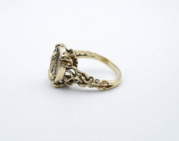 Fox Ring Women Animal Brass Jewelry Size 5-15 Br-446