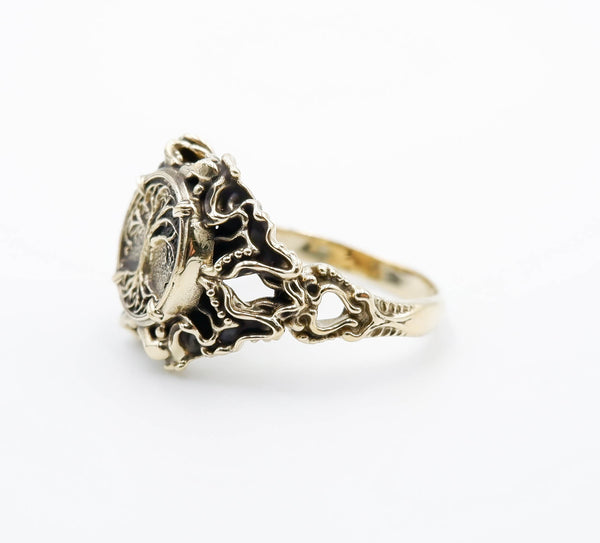 Viking Tree of Life Ring Women Norse Scandinavian Brass Jewelry Size 5-15 Br-444