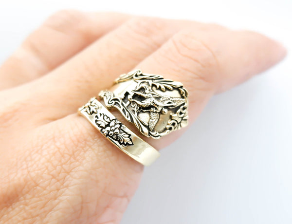 Saint Michael Rings for Men Protection Brass Jewelry Size 6-15