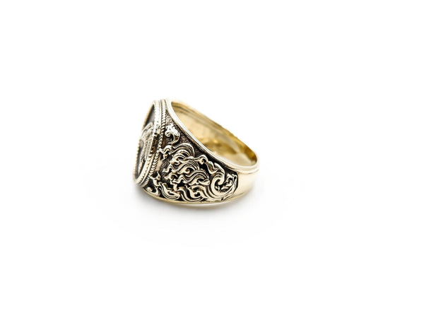 Sea Turtle Rings for Men Women Brass Jewelry Size 6-15