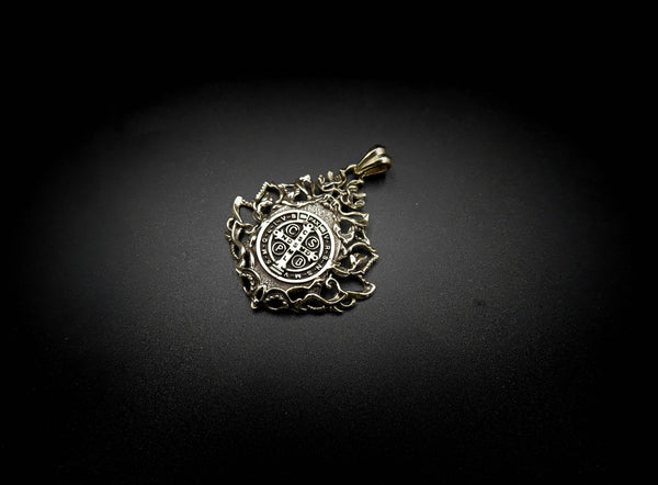 St Benedict Exorcism Pendant Demon Protection Ghost Hunter Brass Jewelry