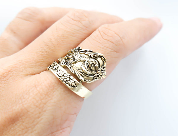 Phoenix Ring for Men Women Animal Brass Jewelry Size 6-15