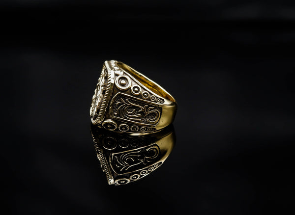 Owl Ring for Men Brass Jewelry Size 6-15 Br-420