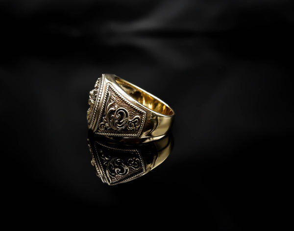 Deer Head Ring for Men Animal Brass Jewelry Size 6-15 Br-412
