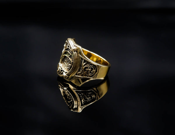 Tree of Life Ring for Mens Biker Gothic Brass Jewelry Size 6-15 Br-401