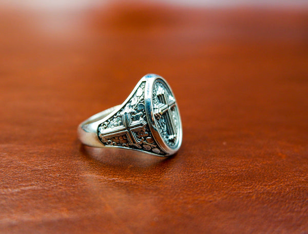Christian Jesus Cross Ring for Women Men 925 Sterling Silver Size 6-15