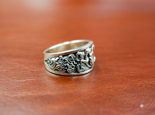 Rams Skull Ring Men Women Gothic Baphomet Jewelry 925 Sterling Silver Size 6-15