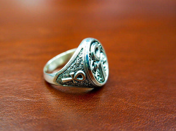 Egyptian Ankh Ring Cross Men Women Jewelry 925 Sterling Silver Size 6-15