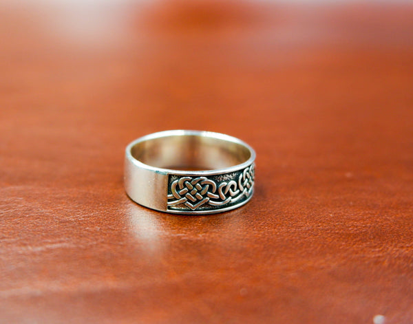 Celtic Knot Heart Ring Women Men Jewelry 925 Sterling Silver Size 6-15