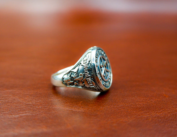 Symbol Peace Sign Ring Men Women 925 Sterling Silver Size 6-15