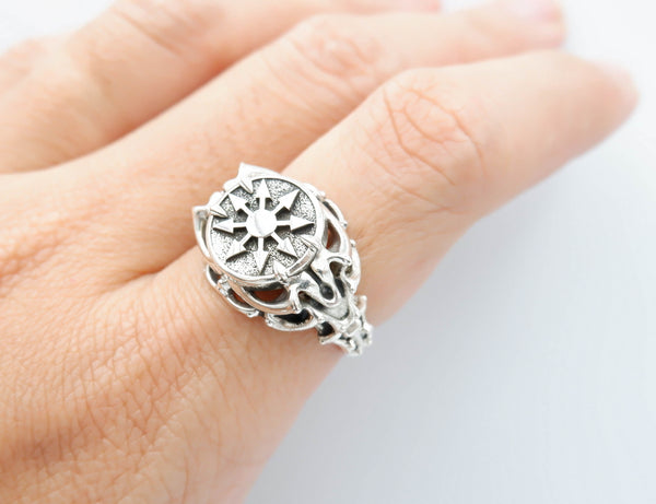 Chaos Magic Star Ring Women Jewelry 925 Sterling Silver R-433