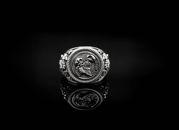 Gemini Zodiac Skull Ring Constellation Horoscope Gothic for Men Women Jewelry 925 Sterling Silver R-345