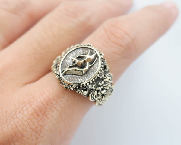 Cat Ring Gothic Biker Lovers Gifts Animal Brass Jewelry Size 6-15