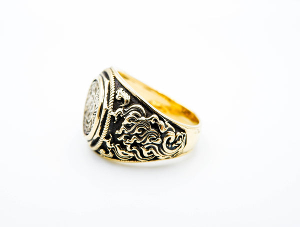 Mayan Calendar Ring Mexican Aztec Mayan Brass Jewelry Size 6-15