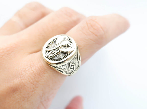 Lucky Elephant Ring Gothic Punk Biker Brass Jewelry Size 6-15